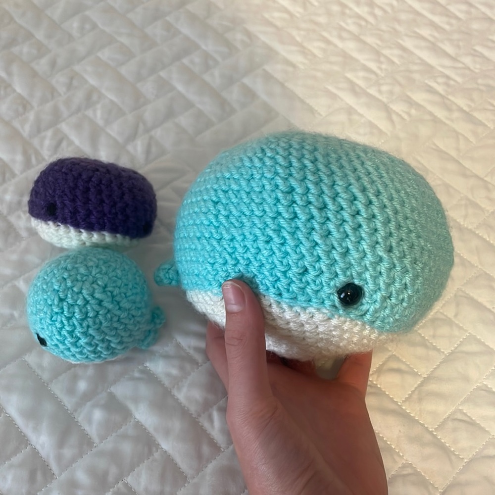 crochet whale set amigurumi